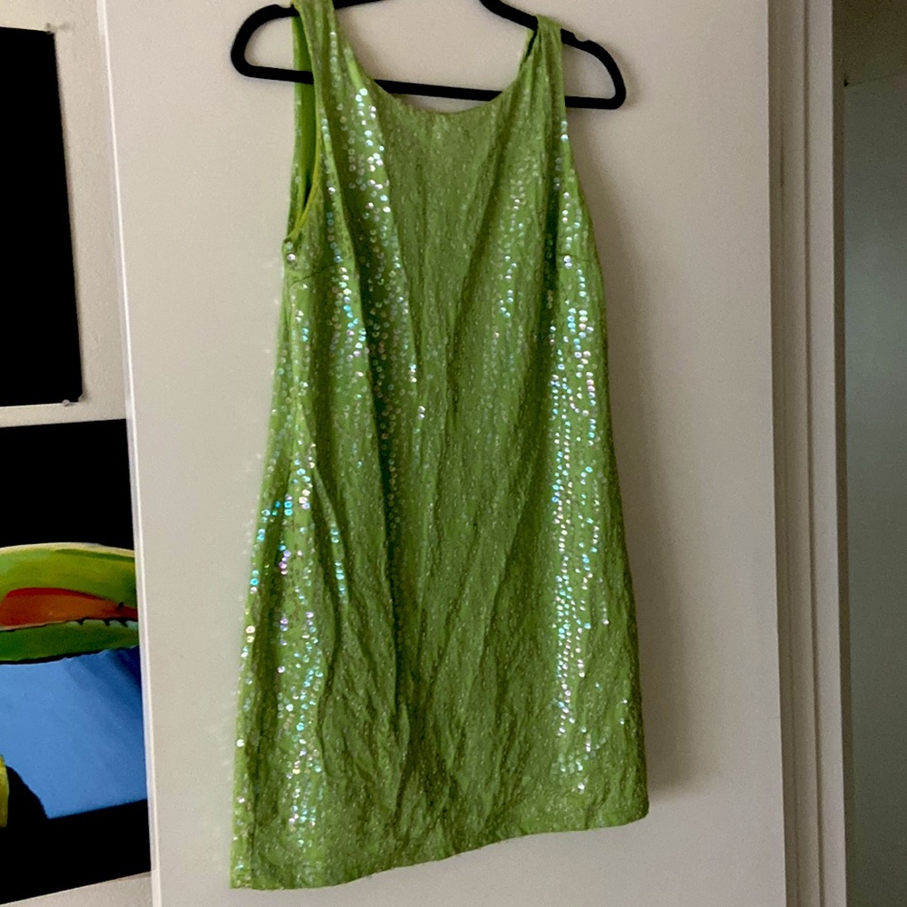 Lime green Hugo Buscati party dress